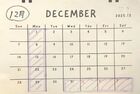 １２月カレンダー